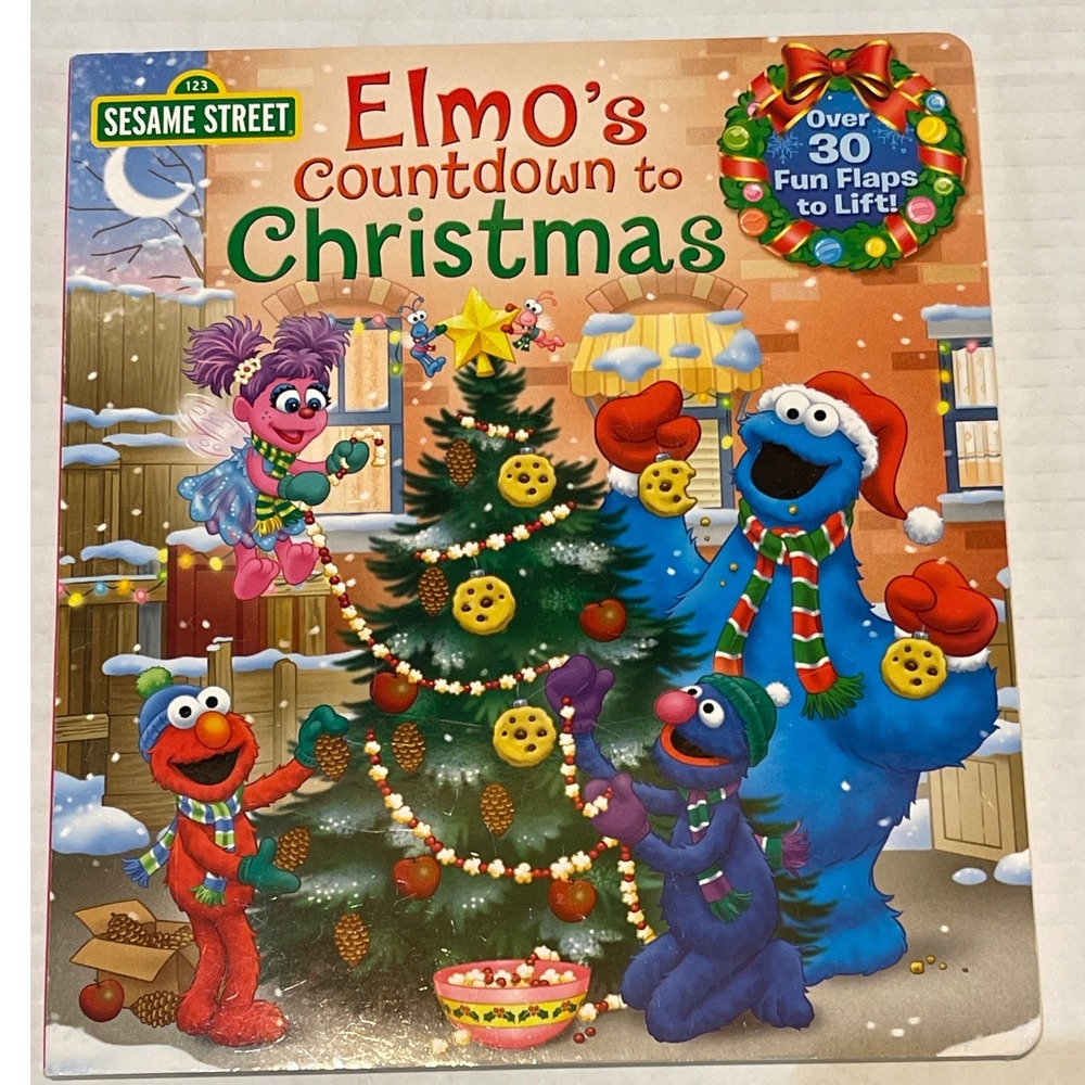 Sesame‎ Street Elmo's Countdown to Christmas Board Book Lift-the-Flap Holiday